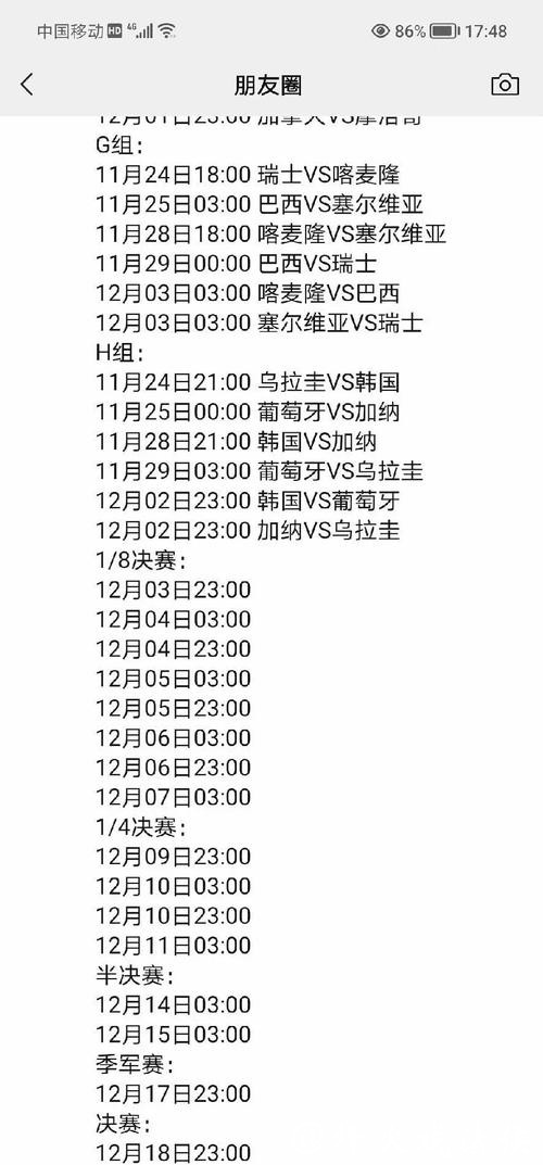 详细解析世界杯比赛赛程安排